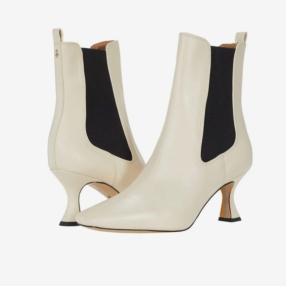 Sam Edelman Lani Women's Boots White cream black 7.5 - Picture 3 of 11